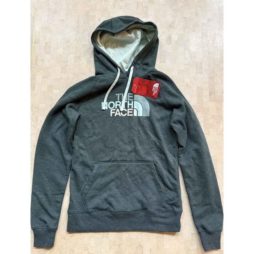 THE North Face Half Dome Pullover Hoodie Womens Sz M Medium Green Two Tone NWT